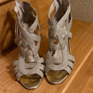 Marc Fisher Gold Strappy Women's Heels